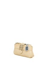 Krem Kemer Detaylı Mini Baget