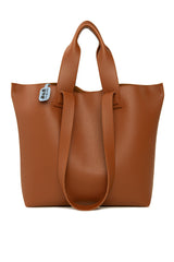 Taba Çift Askılı Dokulu Büyük Tote Çanta