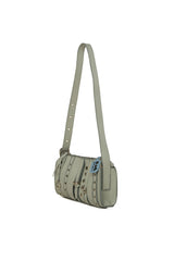 Gri Kuş Gözü Detaylı Kemerli Baget