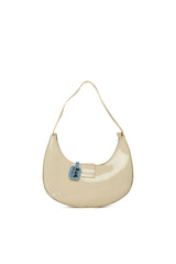 Krem Oval Aksesuarlı Oval Rugan Baget