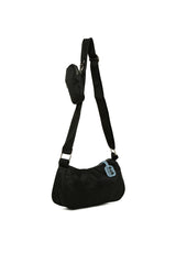 Siyah Cüzdanlı Saten Baget