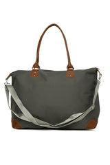 Gri Baby Bag Baskılı Garnili Anne Bebek Çantası