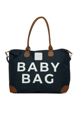 Lacivert Baby Bag Baskılı Garnili Anne Bebek Çantası