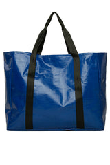 Mavi Çift Şeritli Maxi Boy Plaj Çantası