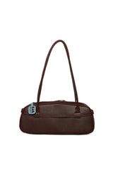 Bordo Gerçek Deri Kemerli İnce Askılı Çanta