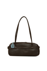 Kahverengi Gerçek Deri Kemerli İnce Askılı Çanta