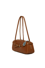 Taba Gerçek Deri Kemerli İnce Askılı Çanta
