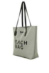 Gri Beach Bag Baskılı Plaj Çantası