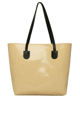 Krem Beach Bag Baskılı Plaj Çantası