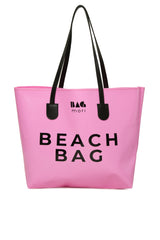 Pembe Beach Bag Baskılı Plaj Çantası