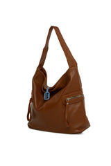 Taba Dokulu Yan Fermuar Detaylı Salaş Çanta