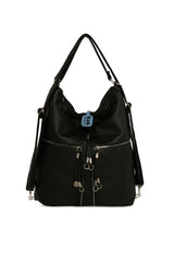 Siyah Yumuşak Dokulu Elcik Detaylı Askılı ve Sırt Salaş