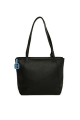 Siyah Üç Bölmeli Şallı Tote Çanta