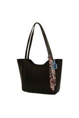 Kahverengi Oval Ağızlı Şallı Çanta