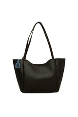 Kahverengi Oval Ağızlı Şallı Çanta