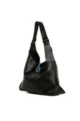 Siyah Yumuşak Dokulu Oval Kemer Detaylı Çanta