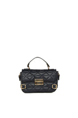 Lacivert Nakışlı Kemer Detaylı Mini Çanta