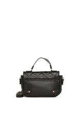 Siyah Nakışlı Kemer Detaylı Mini Çanta