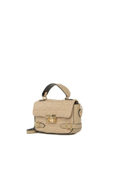 Vizon Nakışlı Kemer Detaylı Mini Çanta