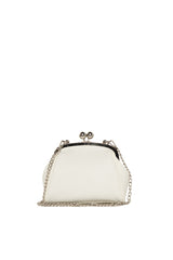 Beyaz Gümüş Burslu Klasik Çanta