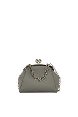 Gri Gümüş Burslu Klasik Çanta