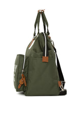 Haki Baby Bag Baskılı Cepli Anne Bebek Bakım Sırt Çanta