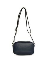 Lacivert Çift Cepli Mini Oval Çanta