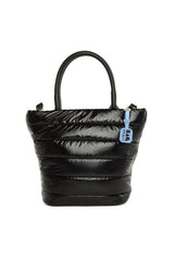 Rugan Siyah Raylı Askılı Şişme Çanta
