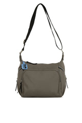 Füme Yan Fermuar Detaylı Askılı Çanta