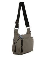 Füme Yan Fermuar Detaylı Askılı Çanta