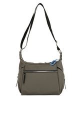 Füme Yan Fermuar Detaylı Askılı Çanta