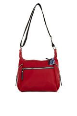 Kırmızı Yan Fermuar Detaylı Askılı Çanta