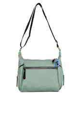 Yeşil Yan Fermuar Detaylı Askılı Çanta