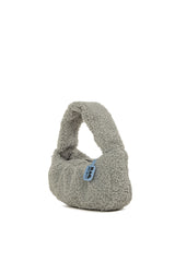 Gri Pilili Mini Peluş Çanta