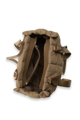 Kiremit Çift Askılı Şişme Dik Nakışlı Büyük Çanta