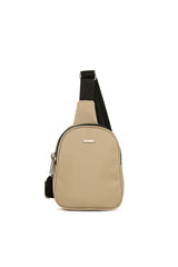 Vizon Mini Logolu Kalın Çift Fermuarlı Çapraz Çanta