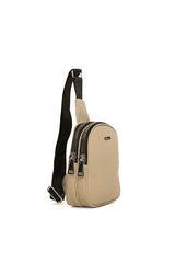 Vizon Mini Logolu Kalın Çift Fermuarlı Çapraz Çanta