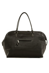 Siyah Baby Bag Baskılı Deri Anne Bebek Bakım Çantası