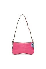 Fuşya Kalıp El Tutmalı Kroko Baget