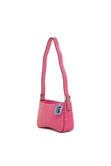 Fuşya Kalıp El Tutmalı Kroko Baget