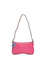 Fuşya Kalıp El Tutmalı Kroko Baget