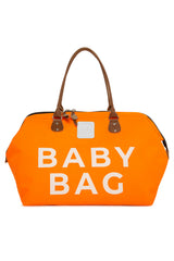 Turuncu Baby Bag Baskılı Bebek Bakım Çantası