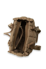 Turuncu Çift Askılı Şişme Dik Nakışlı Büyük Çanta