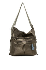 Gümüş Çift Cepli Kolonlu Salaş Çanta