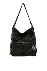 Lacivert Çift Cepli Kolonlu Salaş Çanta