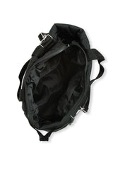 Gri Çift Dik Fermuarlı Şişme Puf Çanta