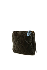 Siyah Kapitone Puf Tablet Portföy Çanta