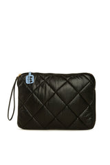 Siyah Kapitone Puf Tablet Portföy Çanta