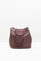 Bordo İnce Kapaklı Ponponlu Çanta