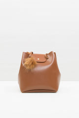 Taba İnce Kapaklı Ponponlu Çanta